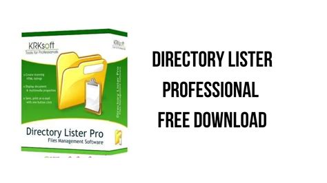Directory Lister Professional 